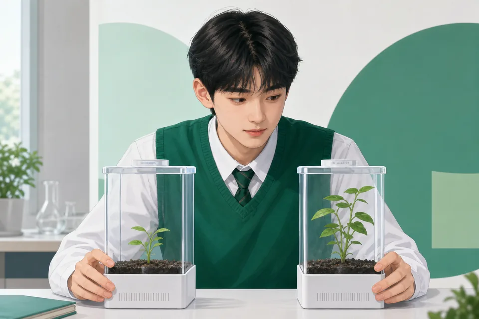 왕정동 중2 과학 학습 장면 — 과학 개념 정리와 문제 훈련